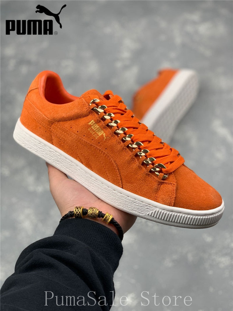 Puma Classic X Chain UnisexOrange Suede Lace Up Sneakers